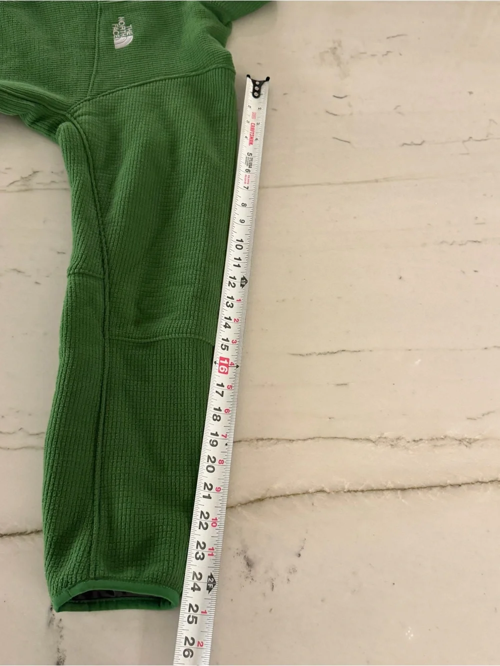 The North Face M Waffle Knit Fleece Lined Jacket Green
